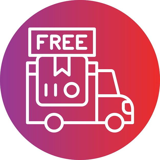 Diseño vectorial Estilo de icono de envío gratuito