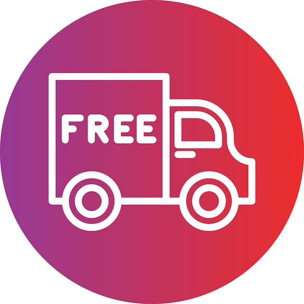 Diseño vectorial Estilo de icono de envío gratuito
