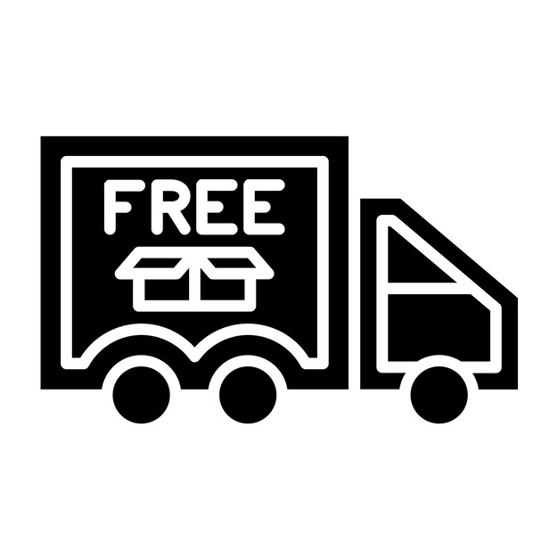 Diseño vectorial Estilo de icono de envío gratuito