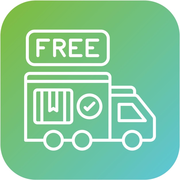 Diseño vectorial Estilo de icono de envío gratuito