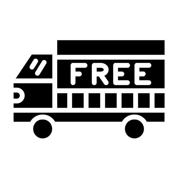 Diseño vectorial Estilo de icono de envío gratuito