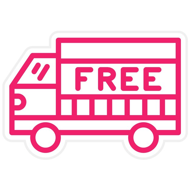 Diseño vectorial Estilo de icono de envío gratuito