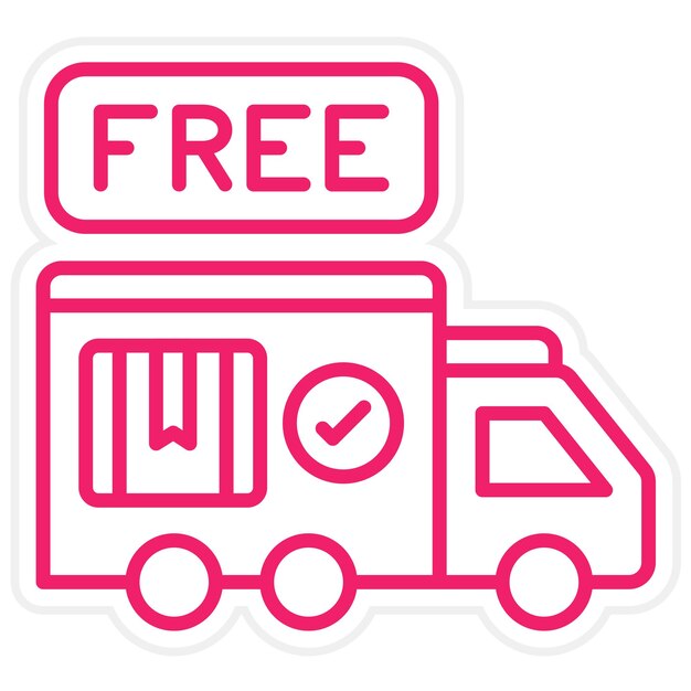 Diseño vectorial Estilo de icono de envío gratuito
