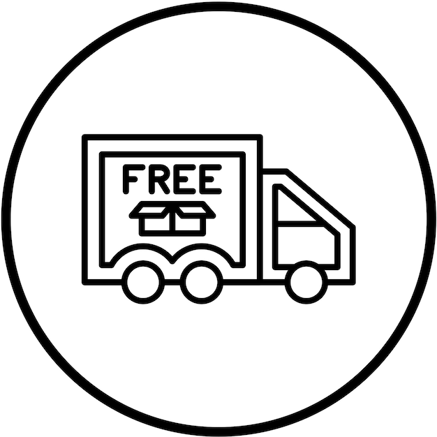 Diseño vectorial Estilo de icono de envío gratuito