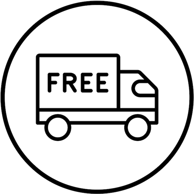Diseño vectorial Estilo de icono de envío gratuito