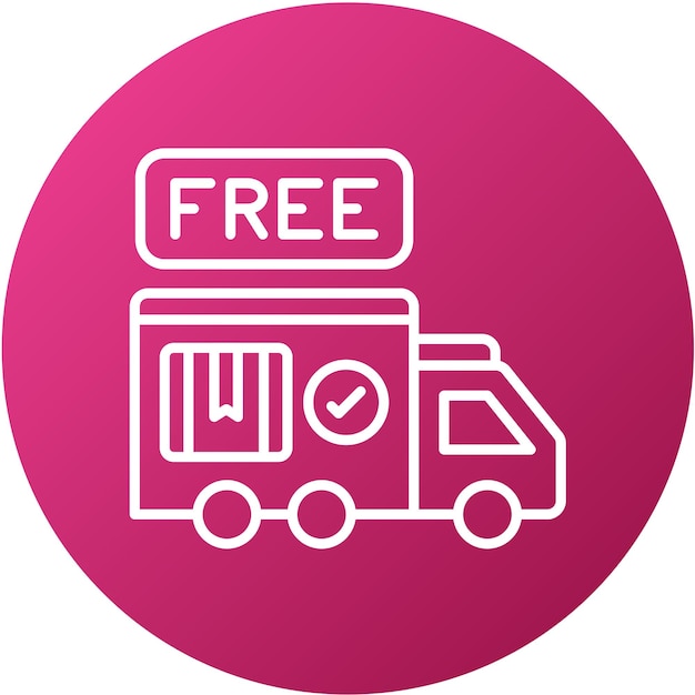 Diseño vectorial Estilo de icono de envío gratuito