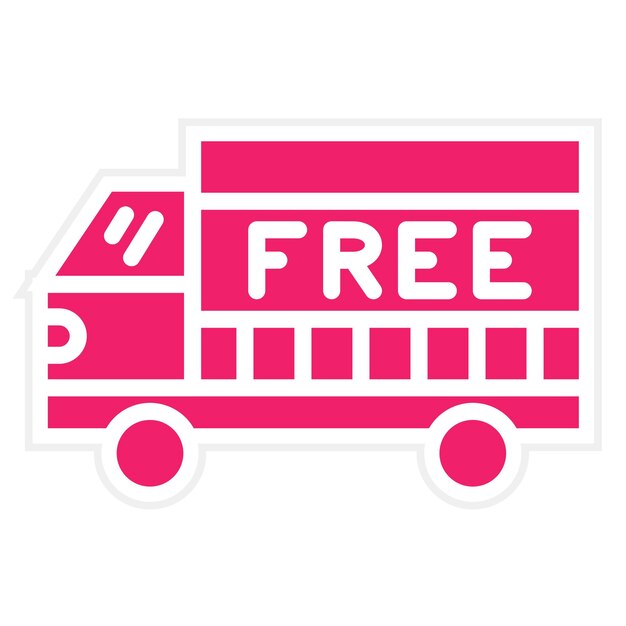 Diseño vectorial Estilo de icono de envío gratuito