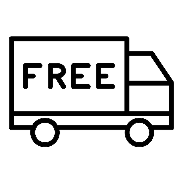 Diseño vectorial Estilo de icono de envío gratuito
