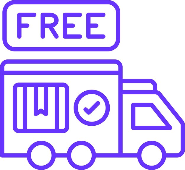 Diseño vectorial Estilo de icono de envío gratuito