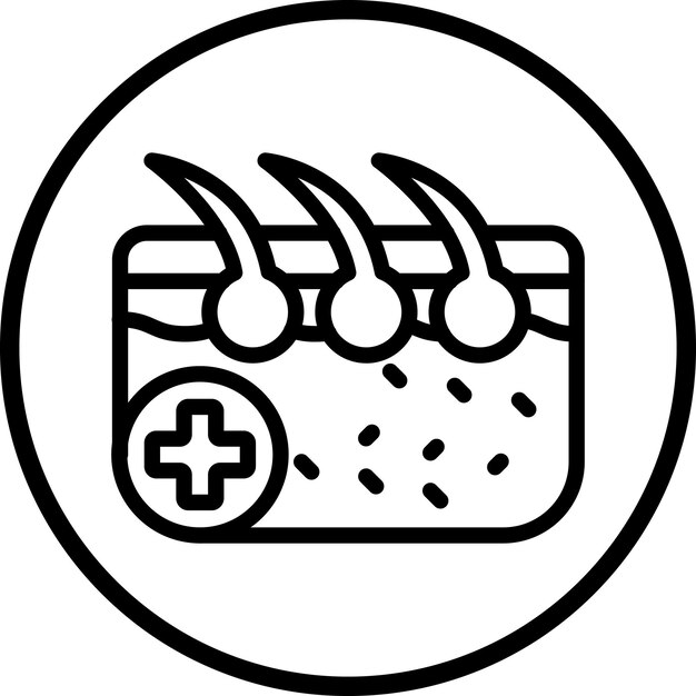 Diseño vectorial del estilo del icono de la epidermis