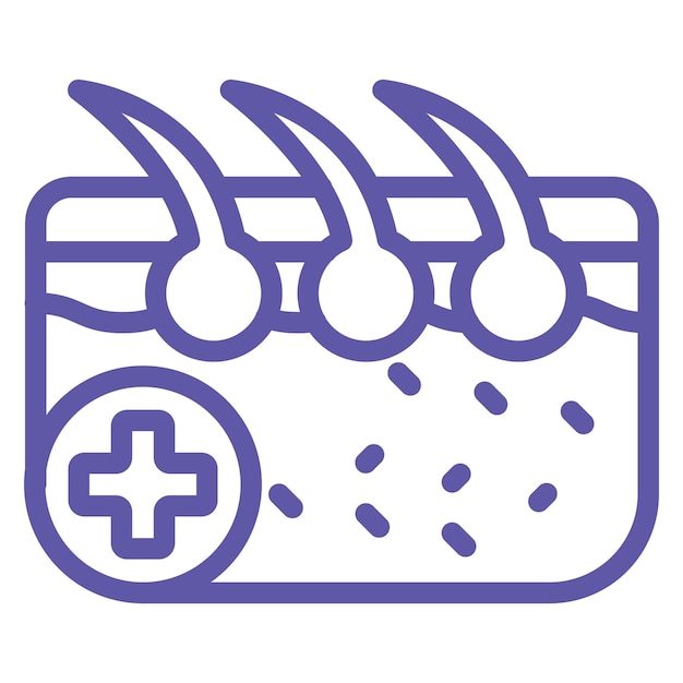Diseño vectorial del estilo del icono de la epidermis