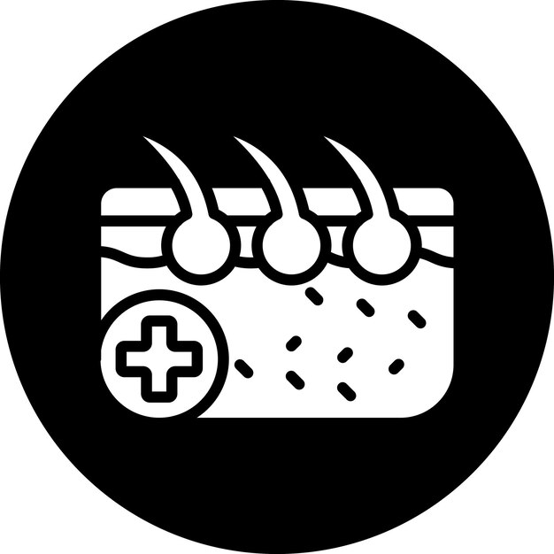 Diseño vectorial del estilo del icono de la epidermis