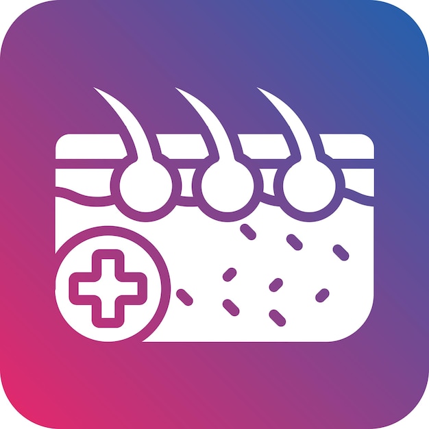 Diseño vectorial del estilo del icono de la epidermis