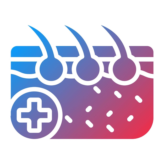 Diseño vectorial del estilo del icono de la epidermis