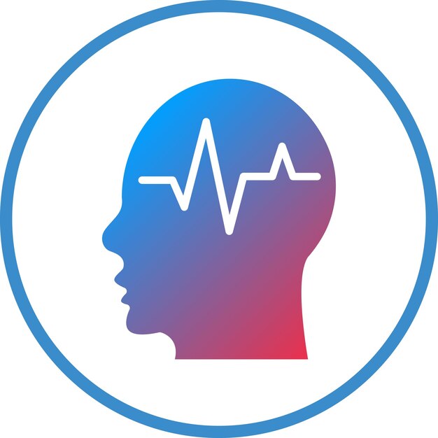 Diseño vectorial del estilo del icono de la epilepsia