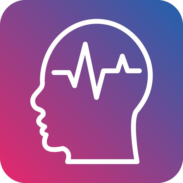 Diseño vectorial del estilo del icono de la epilepsia