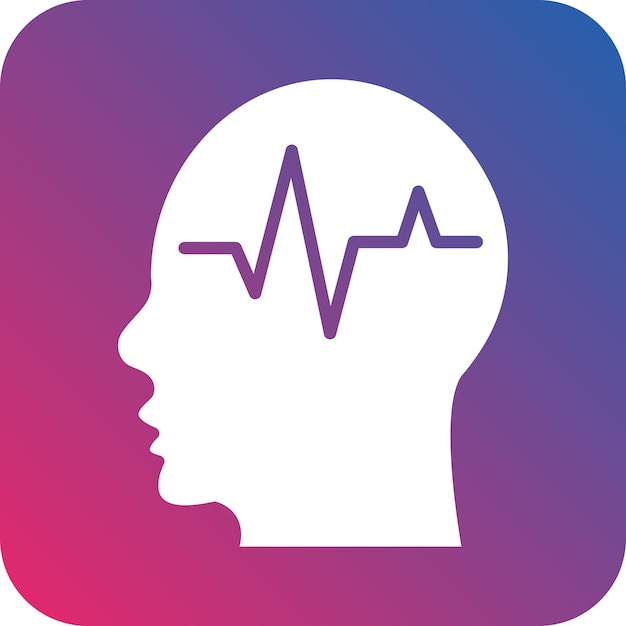 Diseño vectorial del estilo del icono de la epilepsia