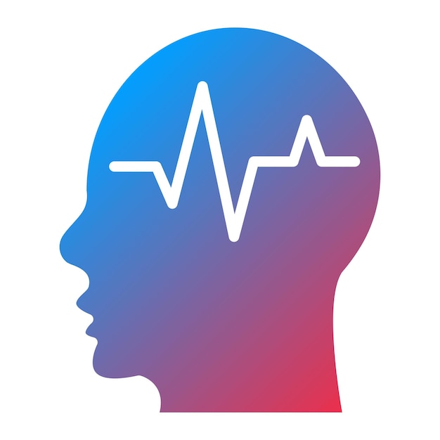Diseño vectorial del estilo del icono de la epilepsia