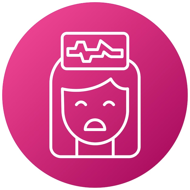 Diseño vectorial del estilo del icono de la epilepsia