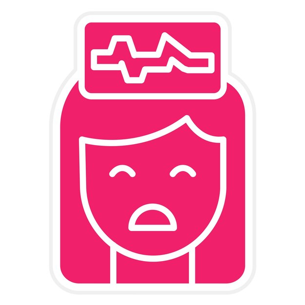 Diseño vectorial del estilo del icono de la epilepsia