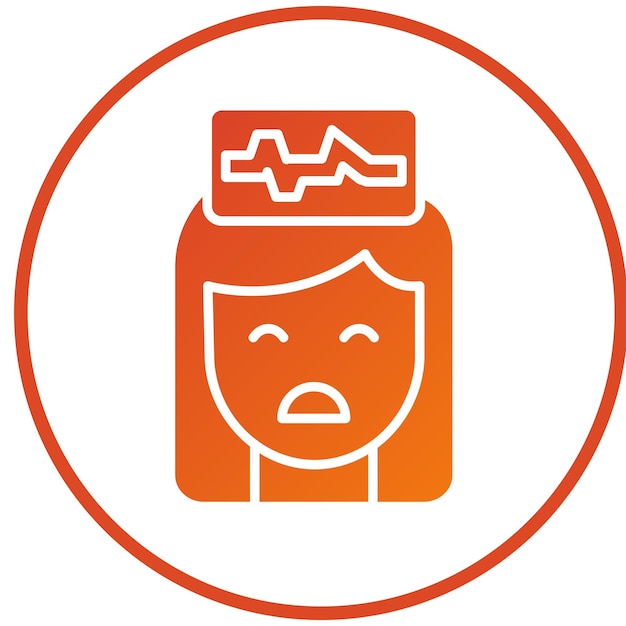 Diseño vectorial del estilo del icono de la epilepsia
