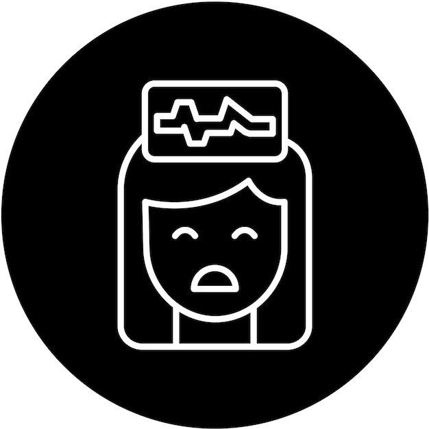 Diseño vectorial del estilo del icono de la epilepsia