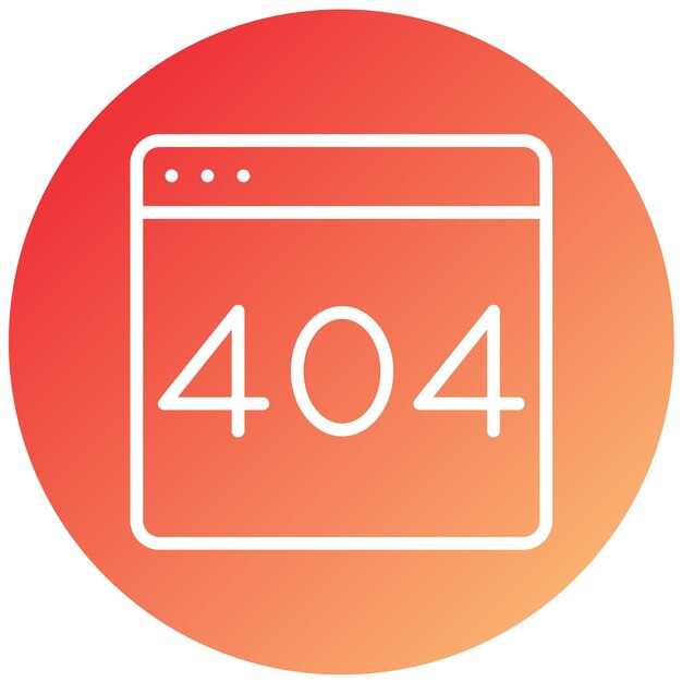 Diseño vectorial Estilo del icono de error 404