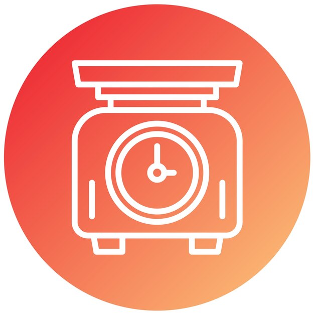 Diseño vectorial Estilo del icono de la escala de alimentos