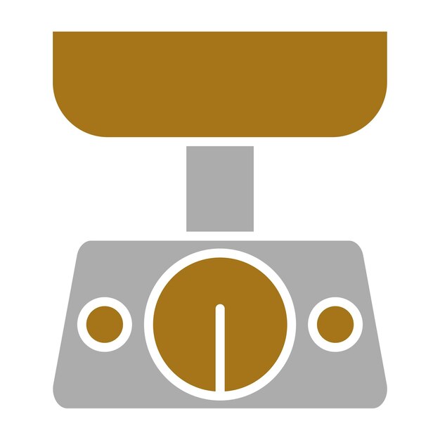 Diseño vectorial Estilo del icono de la escala de alimentos
