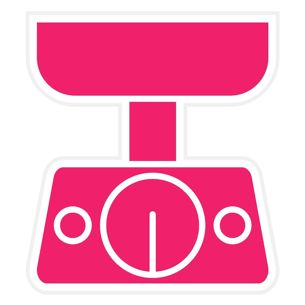 Diseño vectorial Estilo del icono de la escala de alimentos