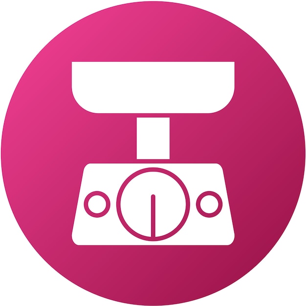 Diseño vectorial Estilo del icono de la escala de alimentos
