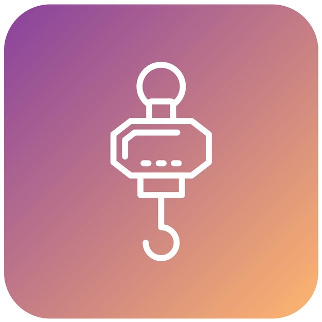 Diseño vectorial Estilo del icono de la escala de la grúa
