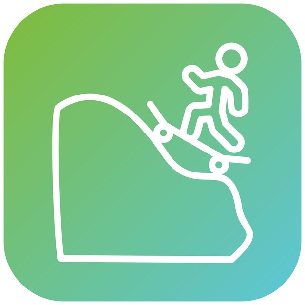 Diseño vectorial de estilo de icono de escalada libre