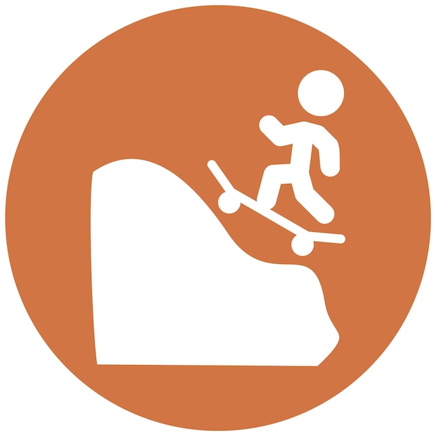 Diseño vectorial de estilo de icono de escalada libre