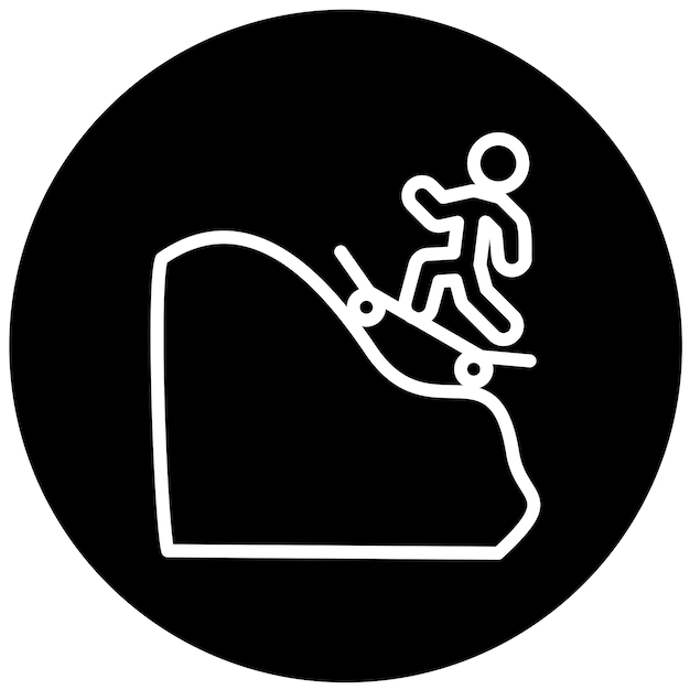 Diseño vectorial de estilo de icono de escalada libre
