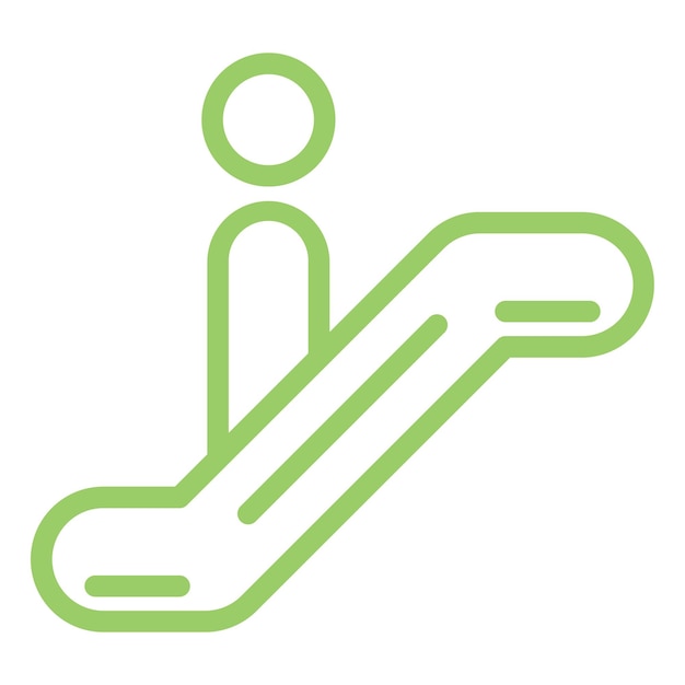 Diseño vectorial Estilo del icono de la escalera mecánica