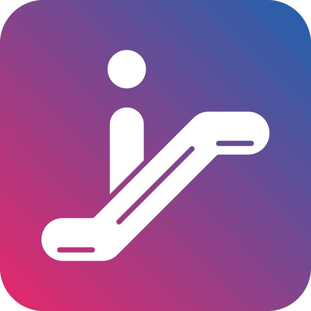 Diseño vectorial Estilo del icono de la escalera mecánica