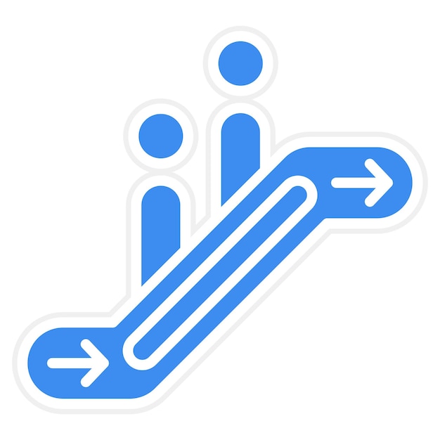 Diseño vectorial Estilo del icono de la escalera mecánica