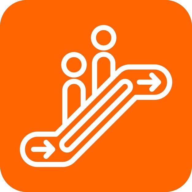 Diseño vectorial Estilo del icono de la escalera mecánica