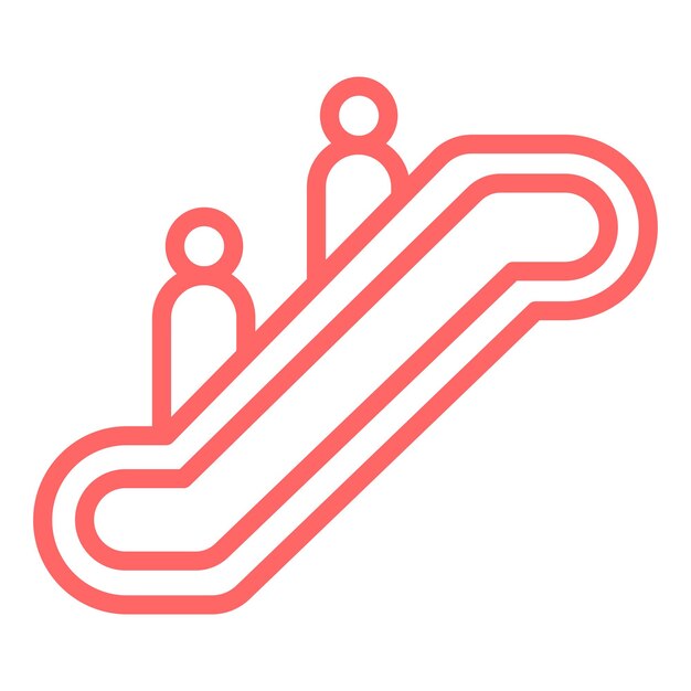 Diseño vectorial Estilo del icono de la escalera mecánica