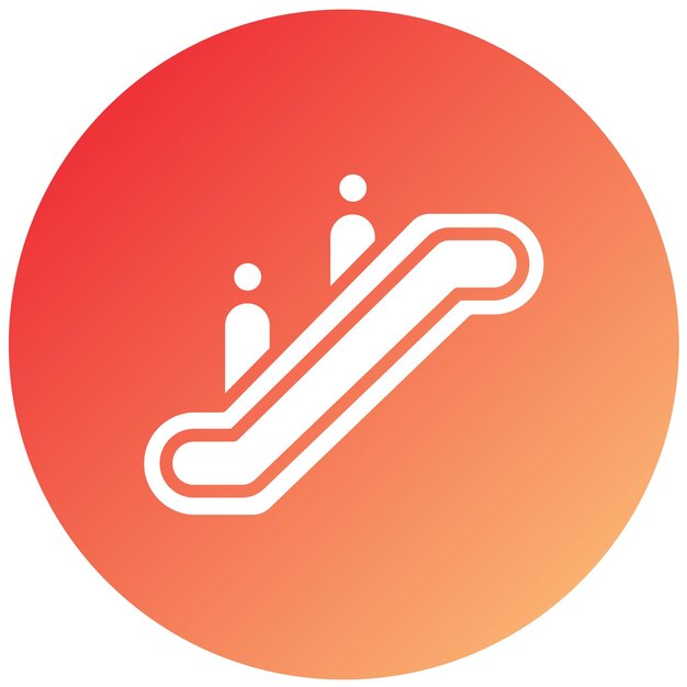 Diseño vectorial Estilo del icono de la escalera mecánica