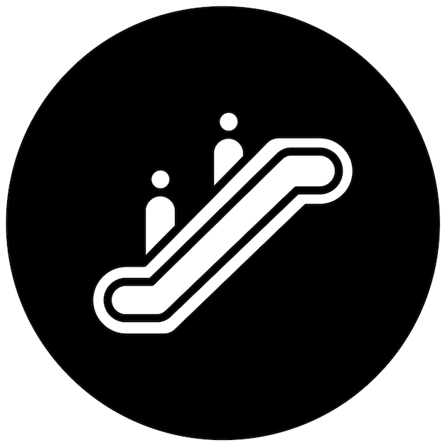 Diseño vectorial Estilo del icono de la escalera mecánica
