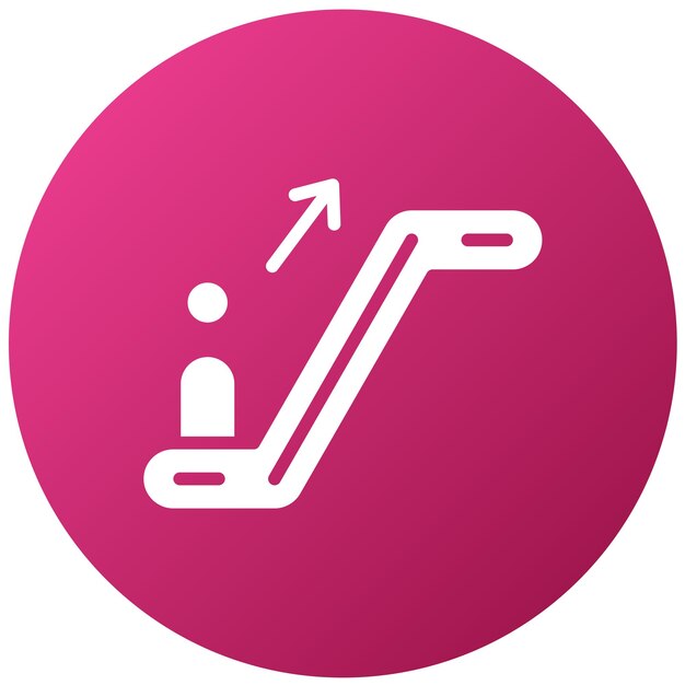 Diseño vectorial Estilo del icono de la escalera mecánica