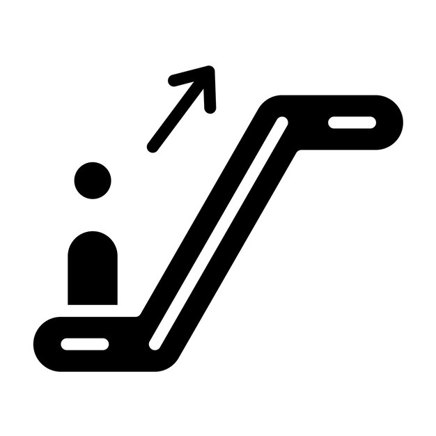 Diseño vectorial Estilo del icono de la escalera mecánica