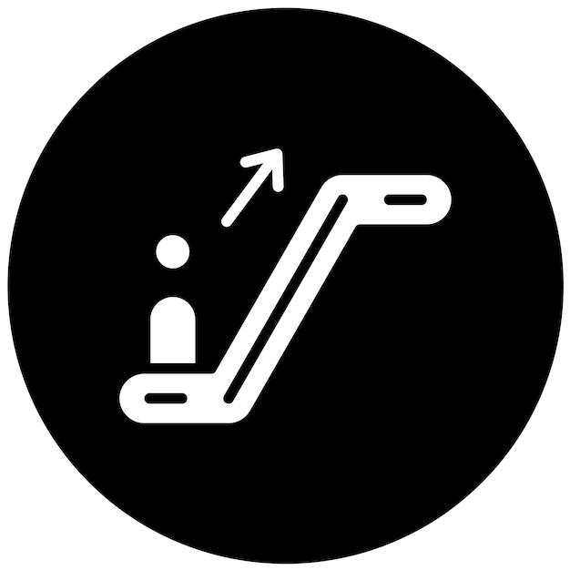 Diseño vectorial Estilo del icono de la escalera mecánica
