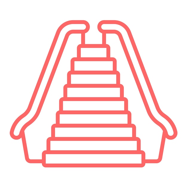 Diseño vectorial Estilo del icono de la escalera mecánica
