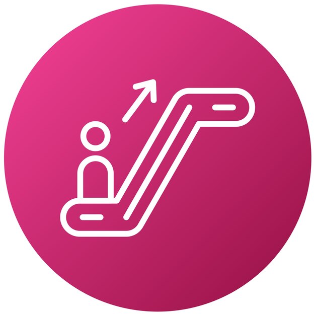 Diseño vectorial Estilo del icono de la escalera mecánica