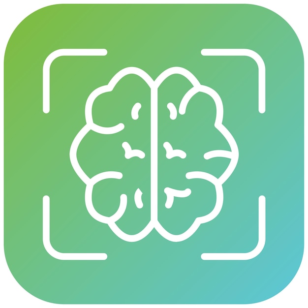 Diseño vectorial Estilo del icono de escaneo cerebral