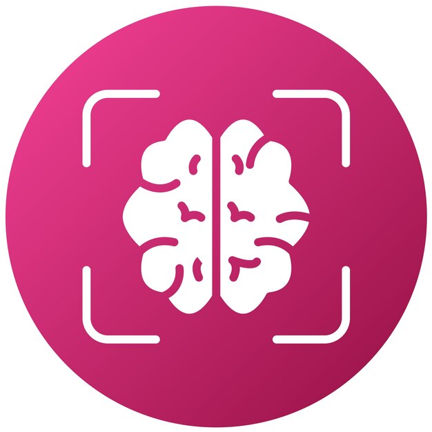 Diseño vectorial Estilo del icono de escaneo cerebral