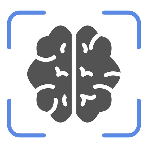 Diseño vectorial Estilo del icono de escaneo cerebral